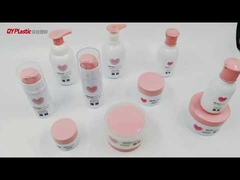 Rosa hochwertige Kosmetikverpackungen Set Plastikflasche Cremetiegel Airless-Flasche